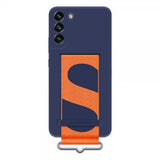Samsung Original Galaxy S22 Plus Cover Silikone Cover med Rem Navy