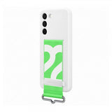 Samsung Original Galaxy S22 Plus Skal Silikone Cover med Rem Hvid