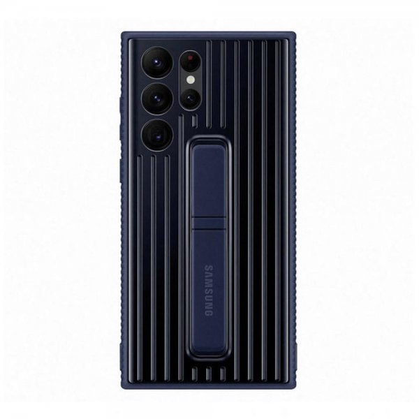 Samsung Original Galaxy S22 Ultra Cover Protective Standing Cover Navy