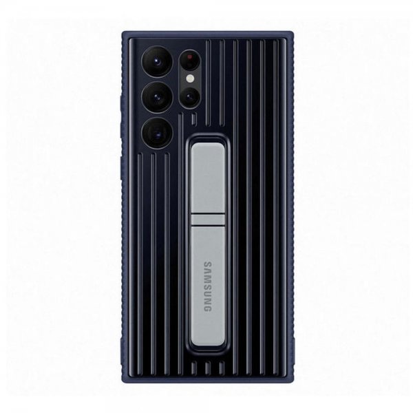 Samsung Original Galaxy S22 Ultra Cover Protective Standing Cover Navy