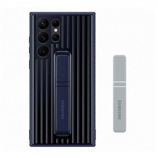 Samsung Original Galaxy S22 Ultra Cover Protective Standing Cover Navy