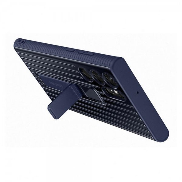 Samsung Original Galaxy S22 Ultra Cover Protective Standing Cover Navy