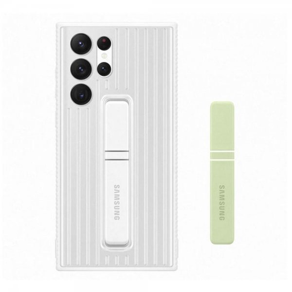 Samsung Original Galaxy S22 Ultra Cover Protective Standing Cover Hvid