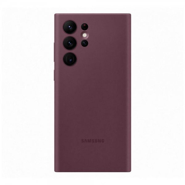 Samsung Original Galaxy S22 Ultra Cover Silikone Cover Burgundy