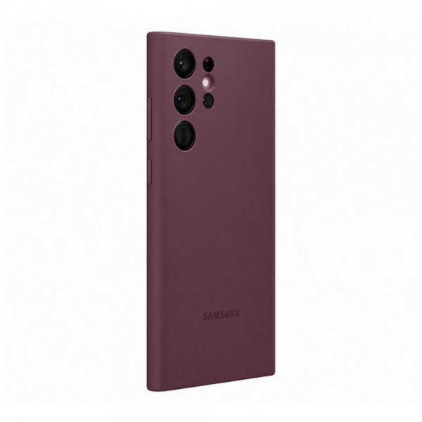 Samsung Original Galaxy S22 Ultra Cover Silikone Cover Burgundy