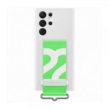 Samsung Original Galaxy S22 Ultra Cover Silikone Cover med Rem Hvid