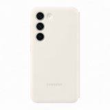 Samsung Original Galaxy S23 Plus Cover Smart View Wallet Case Cream