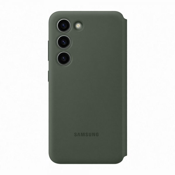 Samsung Original Galaxy S23 Plus Cover Smart View Wallet Case Khaki