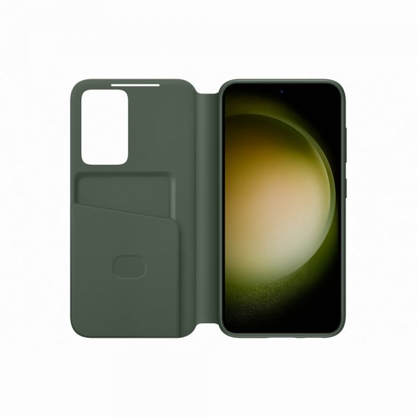 Samsung Original Galaxy S23 Plus Cover Smart View Wallet Case Khaki