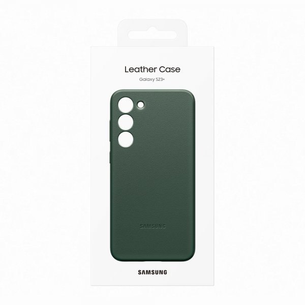 Samsung Original Galaxy S23 Plus Cover Læder Grøn