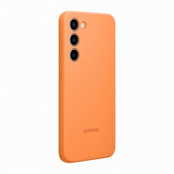 Samsung Original Galaxy S23 Plus Cover Silicone Cover Orange