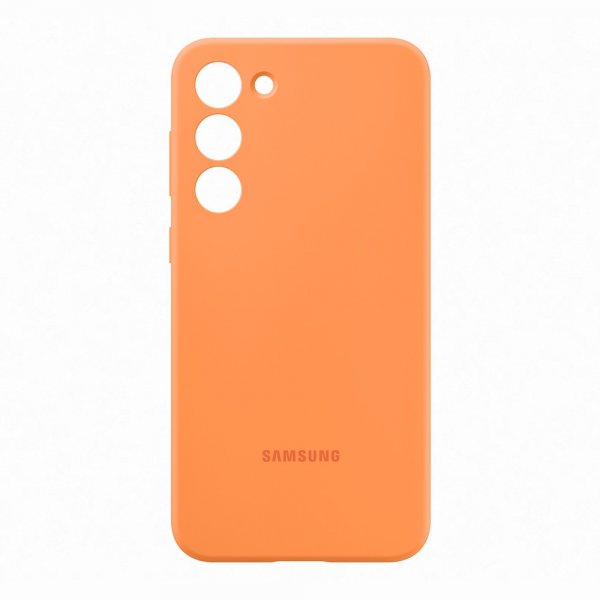 Samsung Original Galaxy S23 Plus Cover Silicone Cover Orange