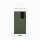Samsung Original Galaxy S23 Ultra Cover Smart View Wallet Etui Khaki