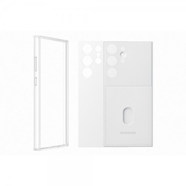Samsung Original Galaxy S23 Ultra Cover Frame Case Hvid