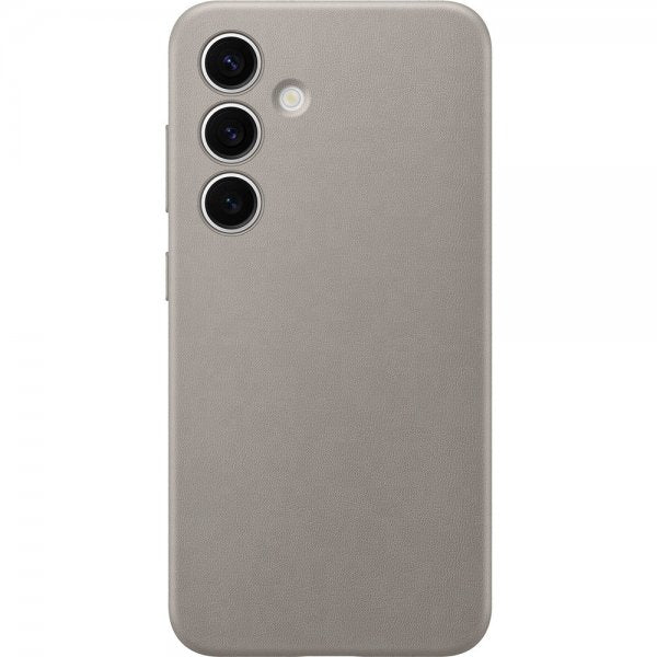 Samsung Original Galaxy S24 Plus Cover Vegan Leather Case Taupe