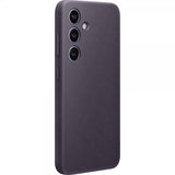 Samsung Galaxy S24 Cover Vegansk Læder Etui Dark Violet