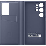 Samsung Original Galaxy S24 Ultra Cover Smart View Wallet Case Violet