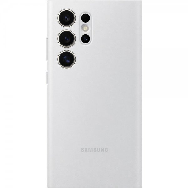 Samsung Original Galaxy S24 Ultra Cover Smart View Wallet Case Hvid