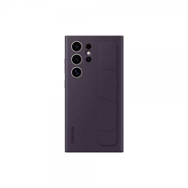 Samsung Original Galaxy S24 Ultra Cover Standing Grip Case Dark Violet