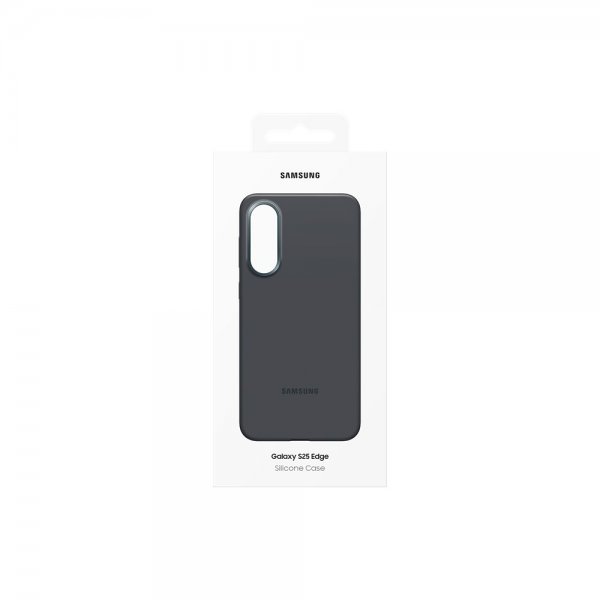 Samsung Original Galaxy S25 Edge Cover Silikonecover Sort