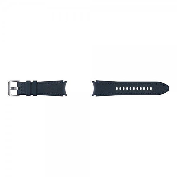 Samsung Original Galaxy Watch 20mm Armbånd Hybrid læderrem (S/M) Navy