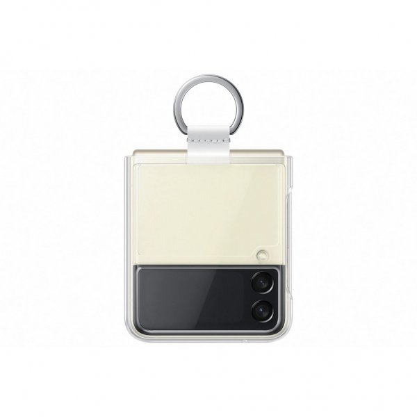 Samsung Original Galaxy Z Flip 3 Cover Clear Cover med Ring Transparent