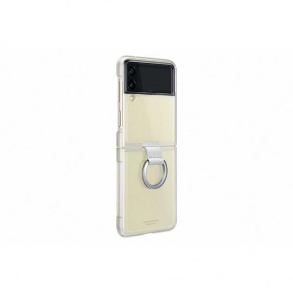 Samsung Original Galaxy Z Flip 3 Cover Clear Cover med Ring Transparent