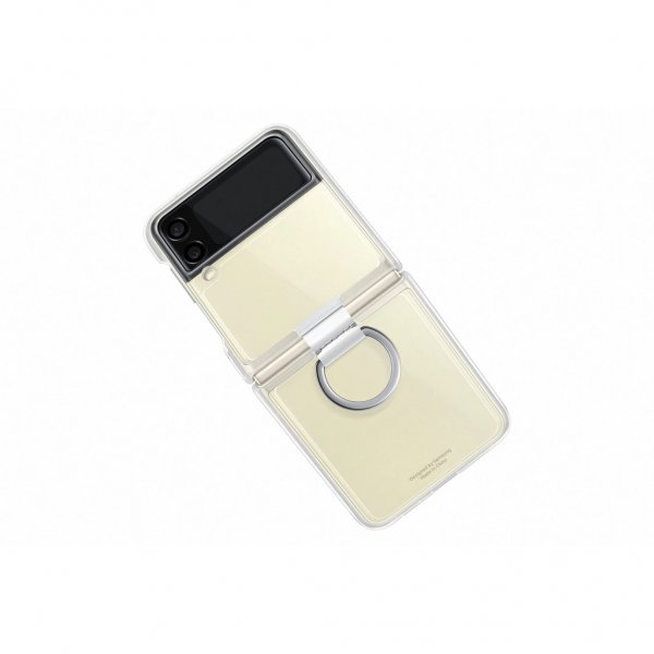 Samsung Original Galaxy Z Flip 3 Cover Clear Cover med Ring Transparent