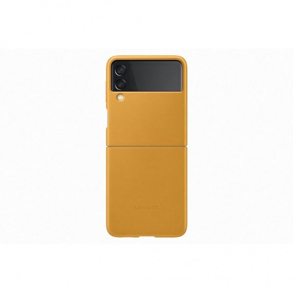 Samsung Original Galaxy Z Flip 3 Cover Læder Mustard