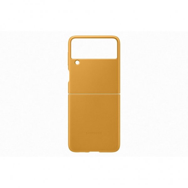 Samsung Original Galaxy Z Flip 3 Cover Læder Mustard