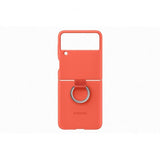 Samsung Original Galaxy Z Flip 3 Cover Silikone Cover med Ring Coral