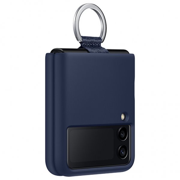 Samsung Original Galaxy Z Flip 3 Cover i Silikone med Ring Navy