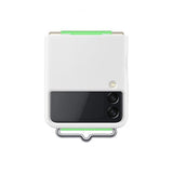 Samsung Original Galaxy Z Flip 3 Cover Silikone Cover med Ring Hvid