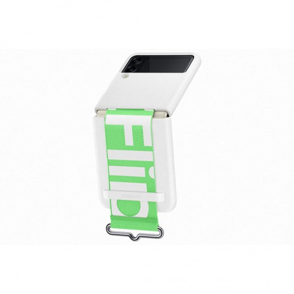 Samsung Original Galaxy Z Flip 3 Cover Silikone Cover med Ring Hvid