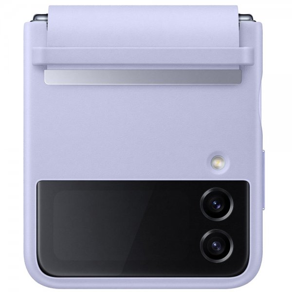 Samsung Original Galaxy Z Flip 4 Cover Flap Leather Cover Serene Purple