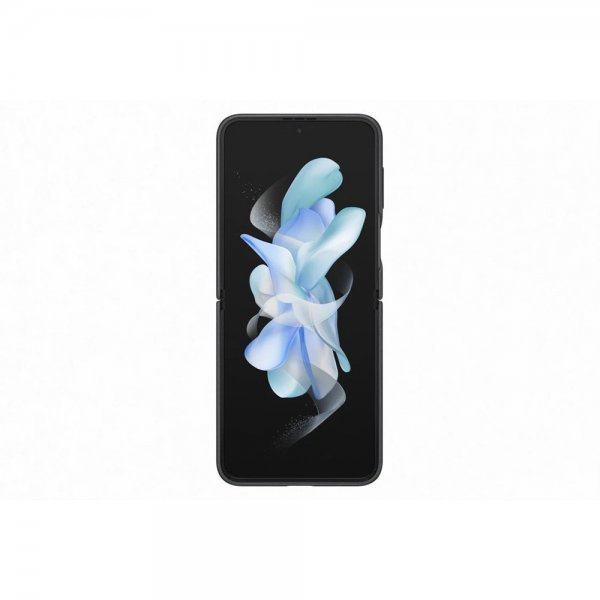 Samsung Original Galaxy Z Flip 4 Cover Flap Lædercover Sort