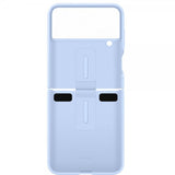Samsung Original Galaxy Z Flip 4 Cover Silicone Cover med Ring Arctic Blue