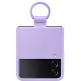 Samsung Original Galaxy Z Flip 4 Cover Silicone Cover with Ring Bora Purple