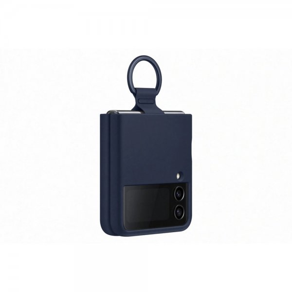 Samsung Original Galaxy Z Flip 4 Cover Silikone Cover med Ring Navy