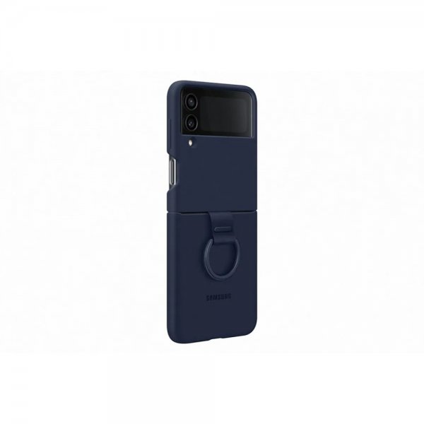 Samsung Original Galaxy Z Flip 4 Cover Silikone Cover med Ring Navy