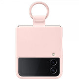 Samsung Original Galaxy Z Flip 4 Cover Silikone Cover med Ring Rosa
