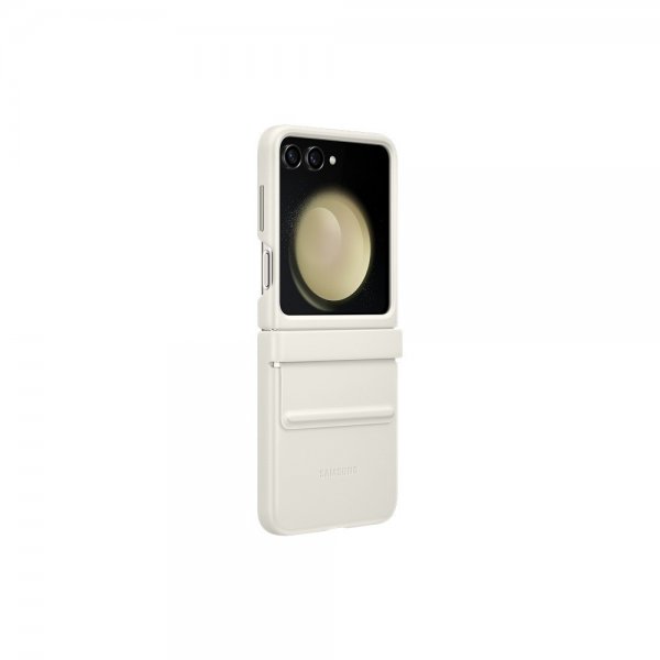 Samsung Original Galaxy Z Flip 5 Cover Flap Eco-Leather Case Cream