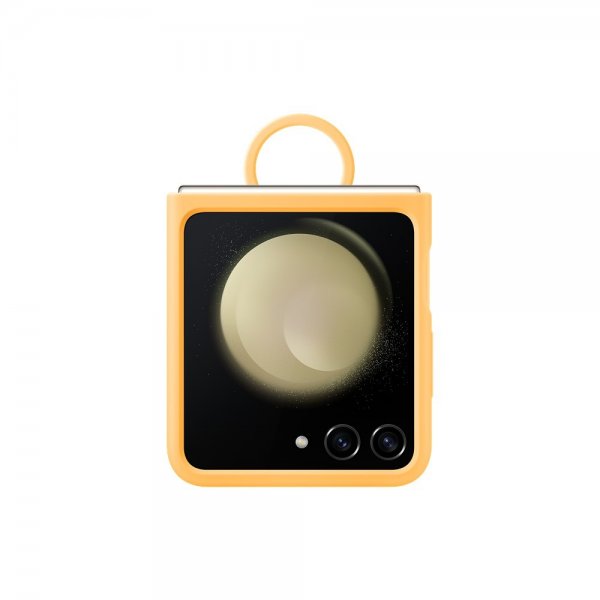 Samsung Original Galaxy Z Flip 5 Cover Silikone Cover med Ring Abrikos