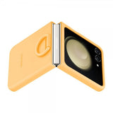 Samsung Original Galaxy Z Flip 5 Cover Silikone Cover med Ring Abrikos
