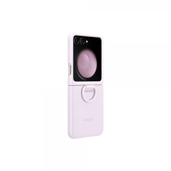 Samsung Original Galaxy Z Flip 5 Cover Silikone Cover med Ring Lavendel