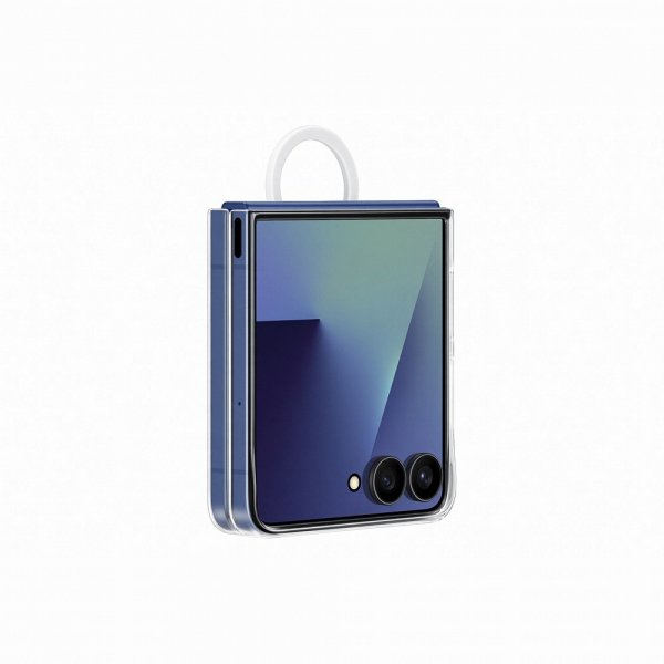 Samsung Original Galaxy Z Flip 7 Skal Ring Case Clear Transparent