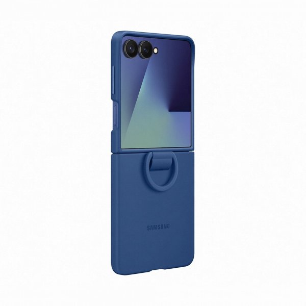 Samsung Original Galaxy Z Flip 7 Cover Ring Case Silikone Blå