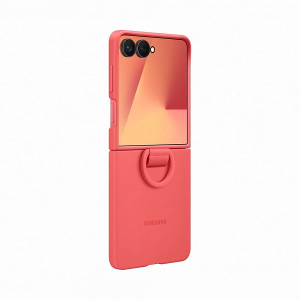 Samsung Original Galaxy Z Flip 7 Cover Ring Case Silikone Rød
