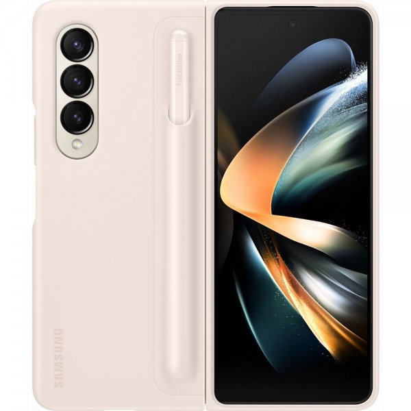 Samsung Original Galaxy Z Fold 4 Standing Cover med Pen Sand
