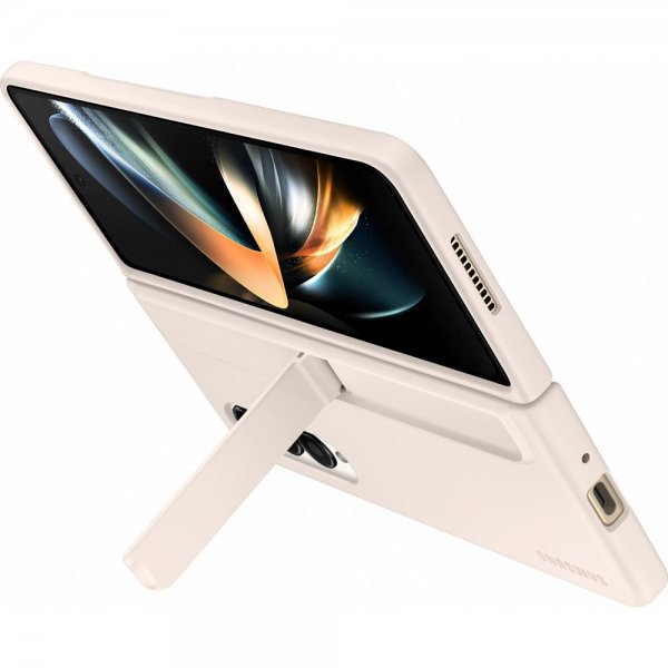 Samsung Original Galaxy Z Fold 4 Standing Cover med Pen Sand